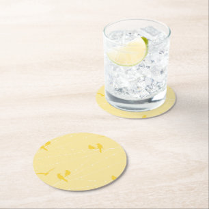Dessous-de-verre Rond En Papier Oiseaux sur un fil