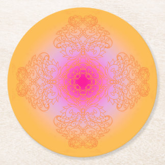 Dessous-de-verre Rond En Papier orange