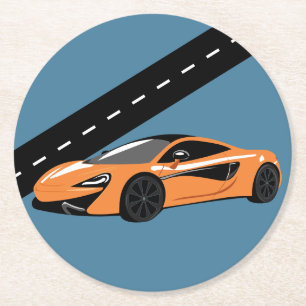 Dessous-de-verre Rond En Papier Orange