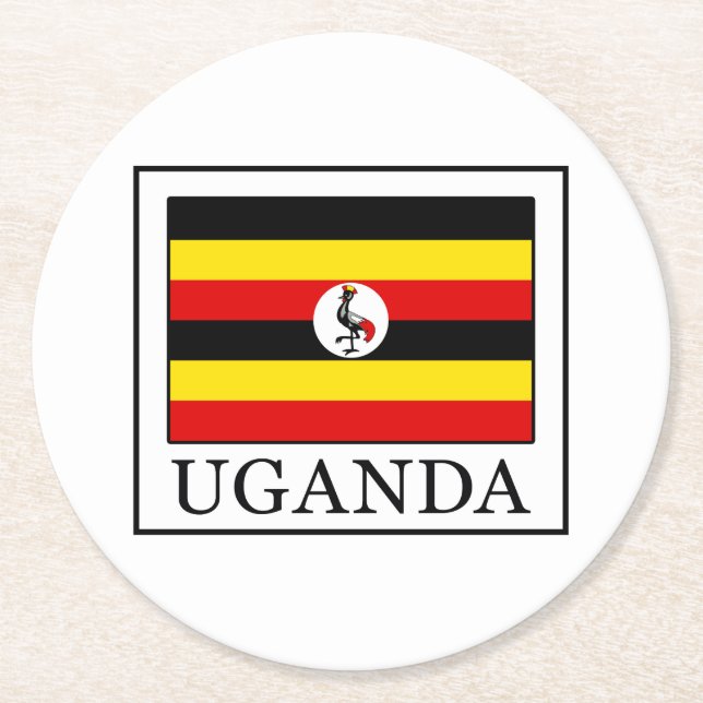 Dessous-de-verre Rond En Papier Ouganda (Devant)