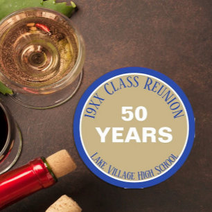 Dessous-de-verre Rond En Papier OUI ! Dessous de verre de réunion spécial 50e clas