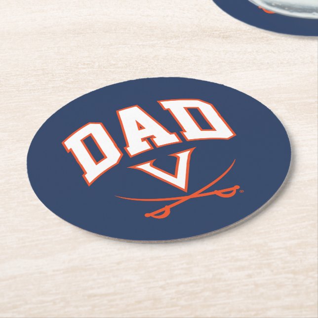 Dessous-de-verre Rond En Papier Papa des Cavaliers de Virginie (Incliné)