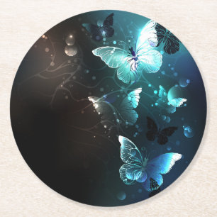 Dessous-de-verre Rond En Papier Papillons de nuit