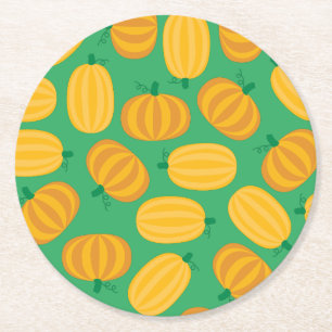 Dessous-de-verre Rond En Papier Parti Anniversaire de enfant citrouille
