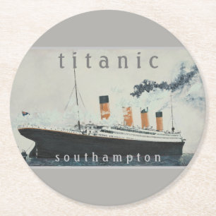 Dessous-de-verre Rond En Papier Parti TITANIQUE Vintage White Star Line Ship