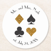 Parties scintillant d'or Las Vegas Mariage CustomD