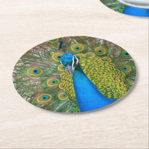 Dessous-de-verre Rond En Papier Peacock S9K.jpg