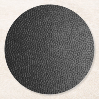 Dessous-de-verre Rond En Papier Peau de serpent noir