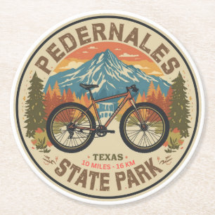 Dessous-de-verre Rond En Papier Pedernales Falls State Park Texas Hill Country vtt