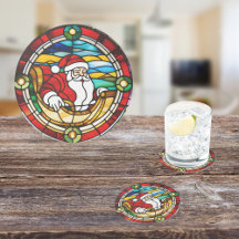 Père Noël : Un coup d'oeil sur la ville en verre t