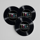 Dessous-de-verre Rond En Papier Personnalisé N'Importe Quel Âge Vintage Photo Pers<br><div class="desc">Transportez vos invités dans le temps à l'âge d'or du vinyle avec nos Dessous de verre Vintages de papier rond d'anniversaire de n'importe quel âge, conçus pour ressembler à des disques classiques! Que vous soyez l'hôte d'une fête à thème rétro, célébrant un jalon comme les 70ème, 80ème ou 90ème anniversaires,...</div>