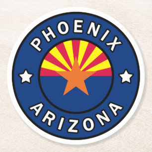 Dessous-de-verre Rond En Papier Phoenix Arizona