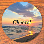 Dessous-de-verre Rond En Papier Photo personnalisée et texte personnalisé<br><div class="desc">Téléchargez une photo, ajoutez du texte et créez facilement vos dessous de verre papier personnalisés. Cliquez sur CUSTOMISER PLUS LOIN pour modifier la couleur du texte. Vous pouvez TRANSFÉRER ce DESIGN sur d'autres produits Zazzle et l'ajuster à la plupart des articles Zazzle. Les conceptions Studio standard sont faites dans des...</div>