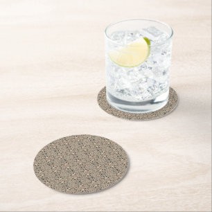 Dessous-de-verre Rond En Papier Pierres Naturelles de Quartz Abstrait Vintage