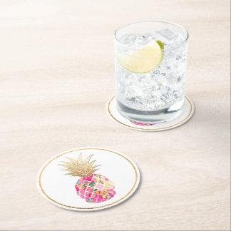 Dessous-de-verre Rond En Papier PixDezines Aloha Ananas/fond DIY