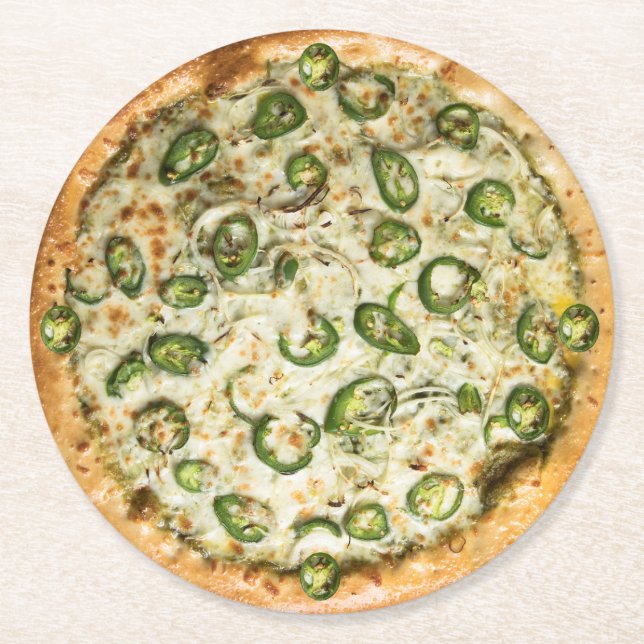 Dessous-de-verre Rond En Papier Pizza (Devant)