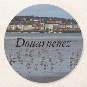 Dessous-de-verre Rond En Papier Plage de Ris à Douarnenez
