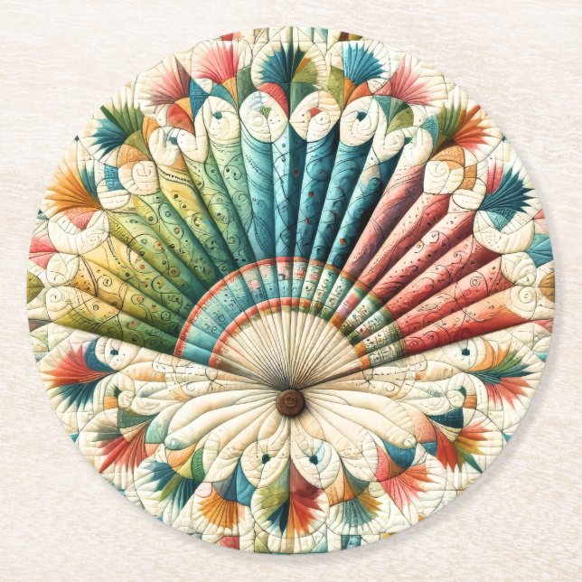 Dessous-de-verre Rond En Papier Planche (Devant)