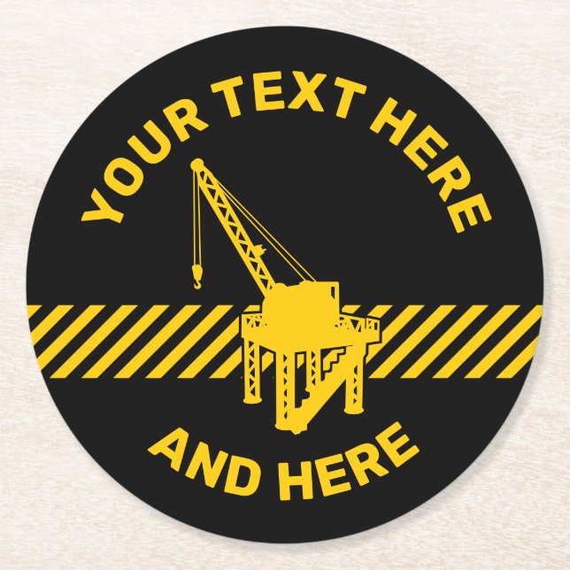 Dessous-de-verre Rond En Papier Plateforme de construction (Devant)