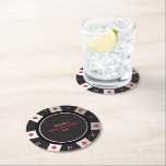 Dessous-de-verre Rond En Papier Poker Night Bachelor Party Las Vegas Casino<br><div class="desc">Ce Dessous de verre de papier rond de Poker Night Bachelor Party Las Vegas Casino est l'ajout parfait à toute fête de baccalauréat. Le dessous de verre présente un design classique de casino avec des puces de poker, des cartes à jouer et la ligne d'horizon de Las Vegas. Le centre...</div>