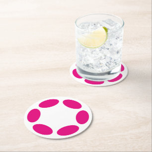 Dessous-de-verre Rond En Papier Polkadot