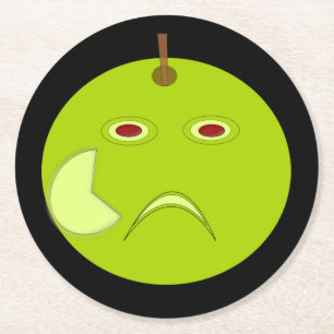 Dessous-de-verre Rond En Papier Pomme maléfique avec Dessous de verre en papier Ha