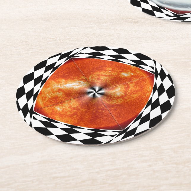 Dessous-de-verre Rond En Papier Portail au Soleil par Kenneth Yoncich (Incliné)