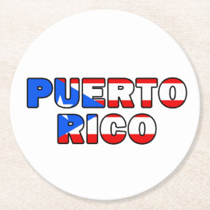 Dessous-de-verre Rond En Papier Porto Rico