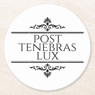 Dessous-de-verre Rond En Papier Post Tenebras Lux