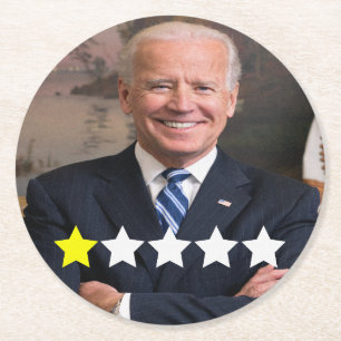 Dessous-de-verre Rond En Papier Président Joe Biden Approbation