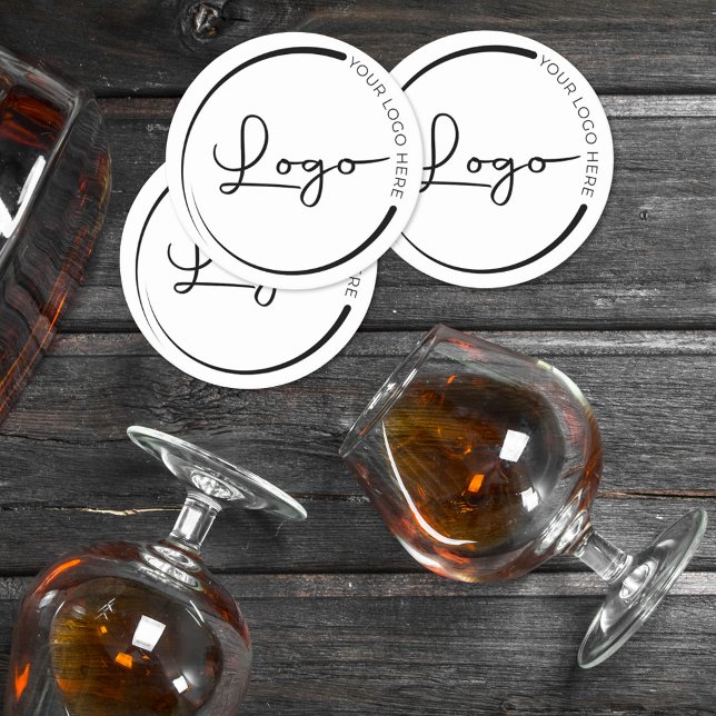 Dessous-de-verre Rond En Papier Professionnel Entreprise Logo d'affaires Promotion (Créateur téléchargé)
