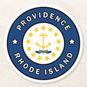 Dessous-de-verre Rond En Papier Providence Rhode Island