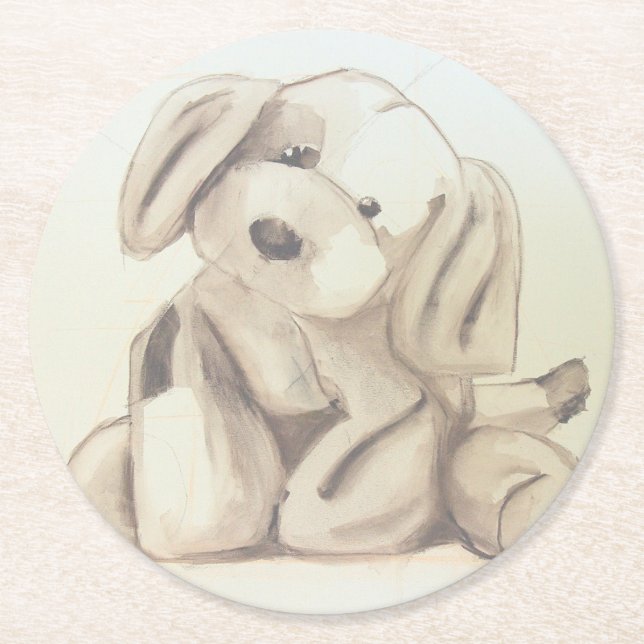 Dessous-de-verre Rond En Papier Puppy Coaster (Devant)