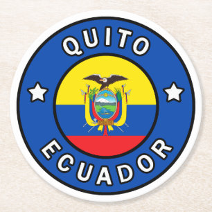 Dessous-de-verre Rond En Papier Quito Équateur