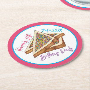 Dessous-de-verre Rond En Papier Rainbow Birday Party Australian Fairy Pread Food