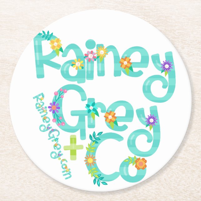 Dessous-de-verre Rond En Papier RAINEY GRAY + CO [logo 6] (Devant)