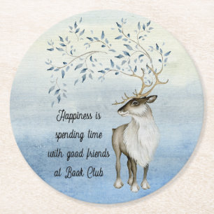 Dessous-de-verre Rond En Papier Réunion du groupe de lecture du Club du livre