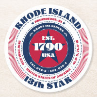 Rhode Island Rouge Blanc Bleu Typographie