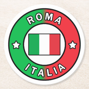 Dessous-de-verre Rond En Papier Roma Italia