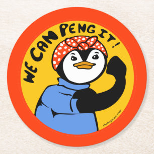 Dessous-de-verre Rond En Papier Rosie le Dessous de verre de papier Penguiter