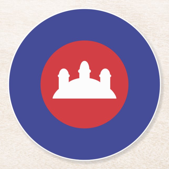 Dessous-de-verre Rond En Papier Roundel cambodgien (Devant)