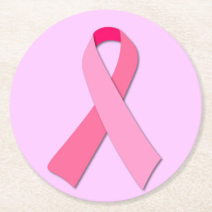 Dessous-de-verre Rond En Papier Ruban rose