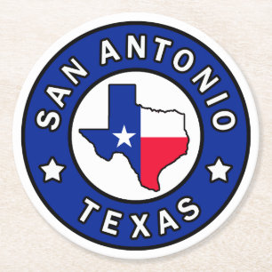 Dessous-de-verre Rond En Papier San Antonio Texas