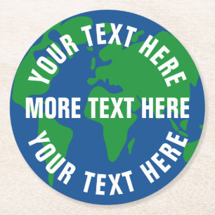 Dessous-de-verre Rond En Papier Sauvez les dessous de verre faits sur commande de