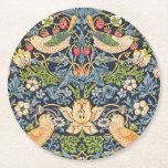 Dessous-de-verre Rond En Papier Schéma floral William Morris Strawberry Thief<br><div class="desc">Dessous de verre de papier de motifs floraux William Morris Strawberry Thief</div>