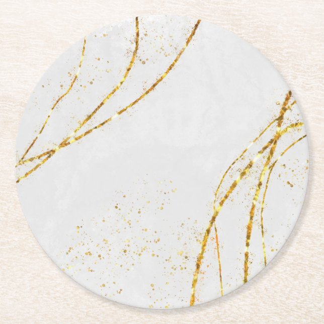 Dessous-de-verre Rond En Papier Serviettes (Devant)