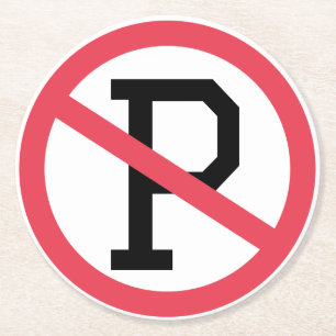 Dessous-de-verre Rond En Papier Signe de stationnement