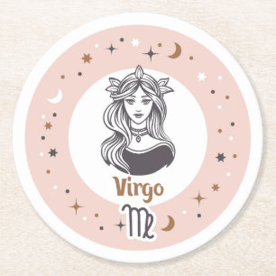 Dessous-de-verre Rond En Papier SIGNE Zodiaque Virgo