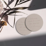 Dessous-de-verre Rond En Papier Simple Blush Pink Ne prenez pas mon verre Je danse<br><div class="desc">Le design présente une police manuscrite et un design moderne minimaliste. Conçu pour coordonner avec pour la collection de Faire-part de mariage "SERENA". Pour déplacer le texte ou modifier la taille, la police ou la couleur, cliquez sur "Cliquez pour customiser plus loin". Voir le lien de collection sur cette page...</div>