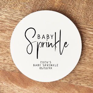 Dessous-de-verre Rond En Papier Simple moderne Neutral Bébé Sprinkel